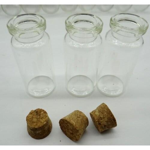 53*22mm Mini Glass Wishing Bottles Healing Crystal Decoration Lucky Drifting pendant for diy Jewelry making Accessories