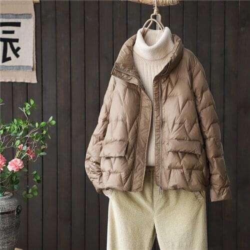 New Women Down Jacket White Duck Jackets Winter Warm Coats Female Fashion Outwear