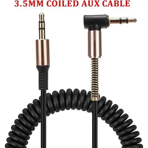 New Arrival 3.5mm Aux Cable Coiled Male Jack Stereo Audio Suitable for Car Player PC Tablet Laptop Headphone Audio Lead
