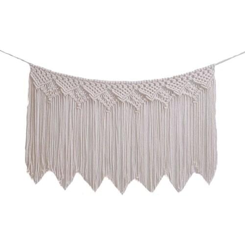 NewNordic Long Tassel Hand-woven Tapestry Macrame Wall Hanging Bohemian Hand Knotted Rope Home Decorations for Apartment Home