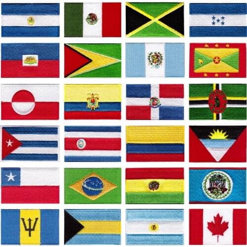 Brand New Hot Sale 10pcs Choice Nation Flag Emblem Iron On Patch Sew Embroidered Trim 3.8x6.3cm