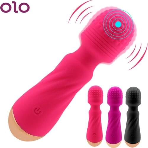 OLO 12 Frequency Dildo Vibrator Female Masturbation Sex Toys for Woman Magic AV Wand Vibrator G Spot Clitoris Stimulation