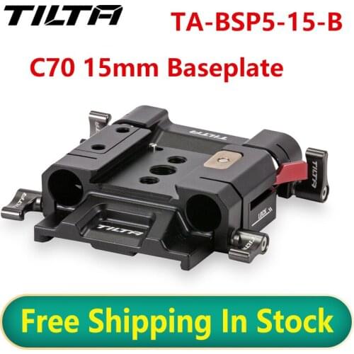 TILTA TA-BSP5-15-B 15mm LWS Baseplate Type V Black compatible with Canon C70