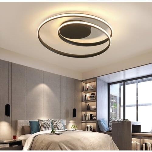 Led Ceiling Overhead Lamp for Bedroom Living Room Dining Modern Creative Black Chandelier in the Kitchen Home Lighting Design