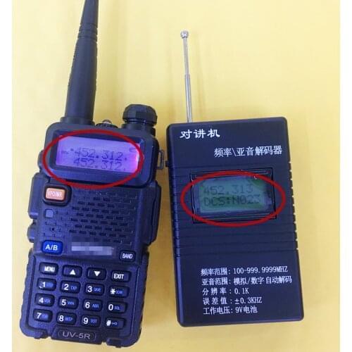 Easy handheld protable Frequency meter counter 100-999.9999MHZ CTCSS/DCS for walkie talkie