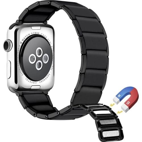 Metal magnetic strap for Apple watch 44mm 42mm 40mm 38mm Men/Women Replacement magnetic strap for iwatch 6 5 4 3 2 1 SE band