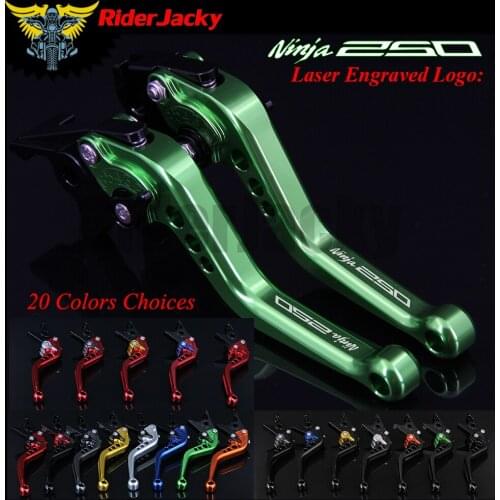 RiderJacky CNC Adjustable 14.7cm Short Brake Clutch Levers For Kawasaki NINJA 250R NINJA250R Ninja 250 2008-2012 2009 2010 2011
