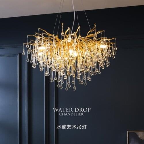 Modern Luxury Crystal LED Chandelier Lighting Decoration LOFT Villa Kitchen Lamp Dining Living Room Hotel Hall Art Indoor Lights