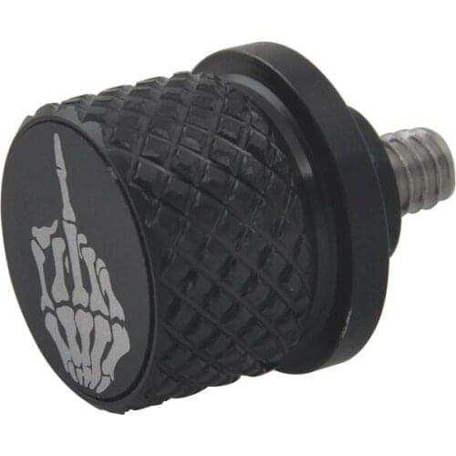 Universal Rear Billet Motorcycle Seat Mount Knurled Bolt Screw Cap Fit for Harley Sportster Touring Softail Dyna CVO 1996-2018