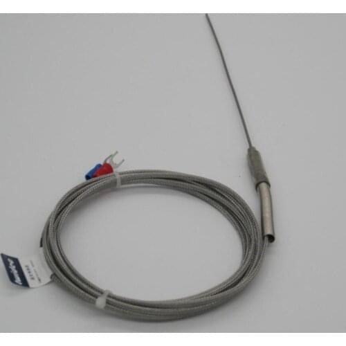 High-quality Stainless Steel Probe Temperature Controller Sensor E Type Thermocouple Sensor Tube with 2m Wire E Type 1x100x2m