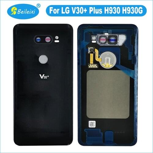 For LG V30+ Plus H930 H930G Battery Back Cover Rear Door Glass Panel Housing Case With Adhesive Sticker Replacement Parts