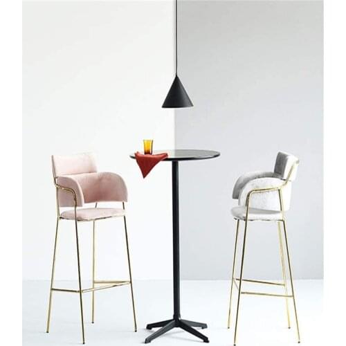 Chinafurniture bar stool stool bar stool creative Nordic light luxury high stool bar restaurant home forging desk chair iron art