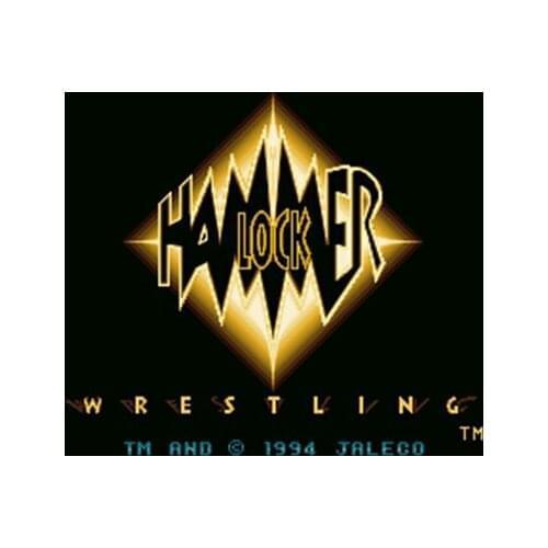 Hammerlock Wrestling USA Version 16 bit Big Gray Game Card For NTSC Game Player