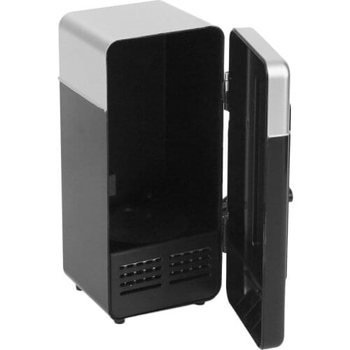 2020 New Black ABS 5V 10W USB 19.4x9x9cm Car Mini Fridge Car Portable Drink Cooler Boat Travel Cosmetic Fridge High Quality