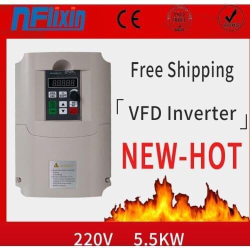 220v 5.5kw VFD Variable Frequency Drive Inverter / VFD1HP or 3HP Input 3HP Output Motor CNC spindle Driver spindle speed control