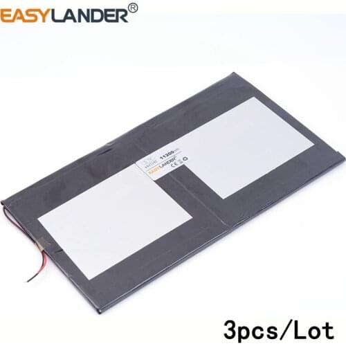 3pcs /Lot 3.7v 4495185 11200mah lithium Li ion polymer rechargeable battery For pad laptop cell phone speaker Tablet Pc