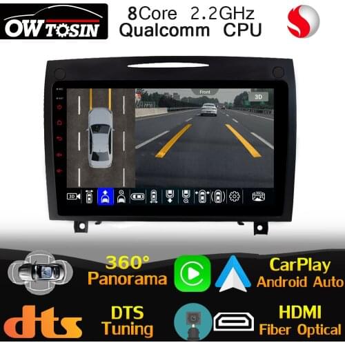 Qualcomm 8Core Android Car Media For Mercedes Benz SLK Class R171 W171 GPS Radio 360 Panoramic Stereo DSP Head Unit Optical HDMI