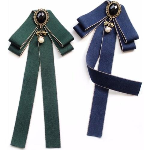 I-Remiel Tie Bow Brooch Breastpin New Fabric Cloth Art Pins And Brooches British Womens Clothing & Accessories Broches Ladies