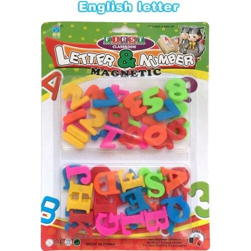 Letters & Numbers Fridge Magnet Magnetic Puzzle Educational Toy Plastic Symbol Alphabet Educational & Learning for Kids Baby