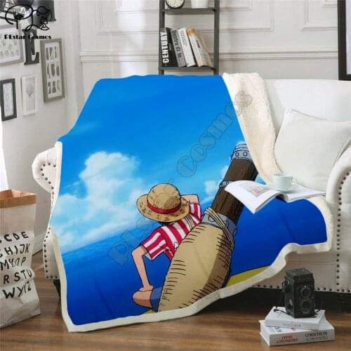 One Piece Luffy Fleece Blanket 3D full printed Wearable Blanket Adults/kids Fleece Blanket drop shippng style -6