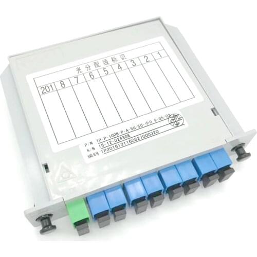 Fiber optic PLC Splitter 1*8 Optical Splitter SC/UPC box splitter 1X8 Fiber Optic FTTH Splitter Box PLC Insert sheet