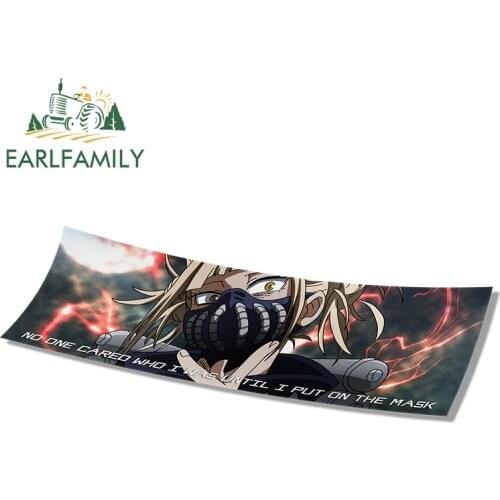 EARLFAMILY 13cm x 5.3cm For My Hero Academia Slap Car Stickers Car Styling Decal Waterproof Sunscreen Vinyl Material Decor