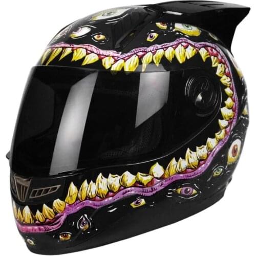 ECE Approved Full Face Single Lens Racing Helmet Safety Motorcycle Helmets Strong Resistance Off Road Helmet
