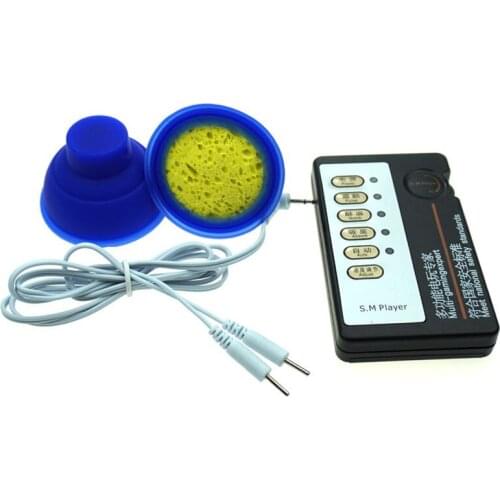 Electro Shock Therapy Orgasm Nipple Sucker Kit Breast Suction Massage Stimulator Electric Pulse Bdsm Sex Toys For Adults