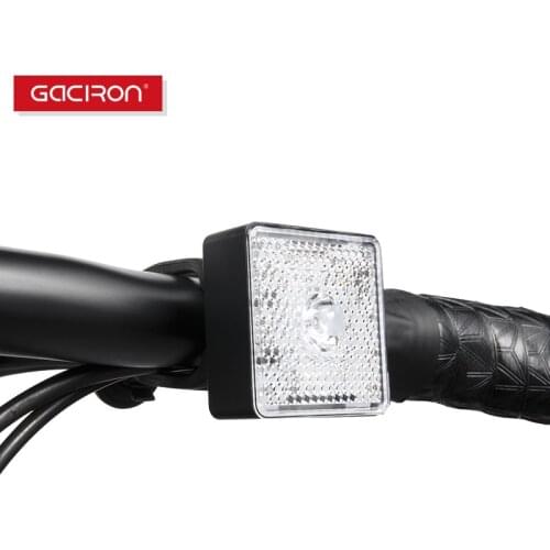 GACIRON 80LM Smart Warning Light Bike Front Rear Light Waterproof Spotlight/Floodlight Bicycle USB Rechargeable Safe Taillight