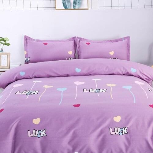 Heart Lovers Printed Bed Cover Set Duvet Cover Adult Girl Bed Flat Sheet Pillowcase Comforter Bedding Set 4pcs king 200x230cm