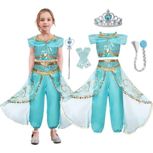 Girls Princess Costume Kids Halloween Cosplay Fancy Dress Up Children Christmas Carnival Party 4 5 6 7 8 9 10 Year Clothes Robe
