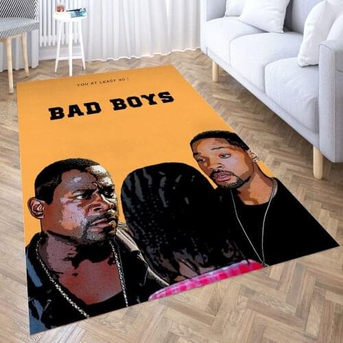 Bad Boys Carpet for Living Room 3D Anime Cartoon Rug Gamer Teen Room Bedside Lounge Rug Kids Children Floor Mats