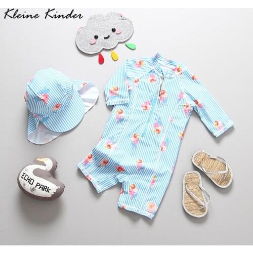 Bathing Clothes Baby Sun Protection Swimwear Fashion Children Long Sleeve uv Swimsuit Child One Piece Swimming Bathing Clothes