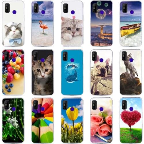 Soft Tpu Case For Tecno Spark 6 GO Cover Soft TPU Cartoon Pattern Phone Case For Tecno Spark 6 GO Cover Bumper Coque