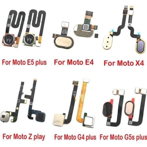 New For Motorola Moto E4 E5 G4 G5 Plus Home Button FingerPrint Touch ID Sensor Flex Cable Ribbon Replacement Parts