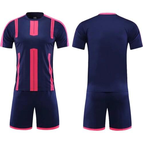 New Football Jersey Set Kids Mens Soccer Uniforms Boys Adult Sport Training Suit Blank Children Women Running Tracksuit Clothes