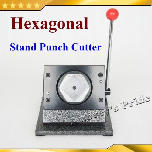 NEW Heavy Duty Manual Hexagonal Multi Sheets Stand Paper Graphic Punch Die Cutter for Pro Button Maker