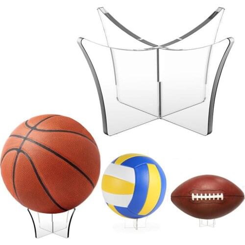 New Acrylic Display Bowling Rugby Bracket Basketball Ball Stand Display Holder Ball Rack Support Base Soccer Display Stand
