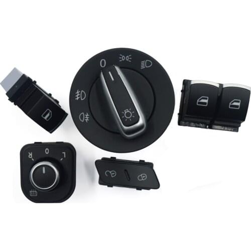 Window Mirror Headlight Door Control Switch For VW Passat B6 Golf MK5 6 R32 GTI MK5 Rabbit Tiguan 5K3959857 1K0962125 5ND941431A