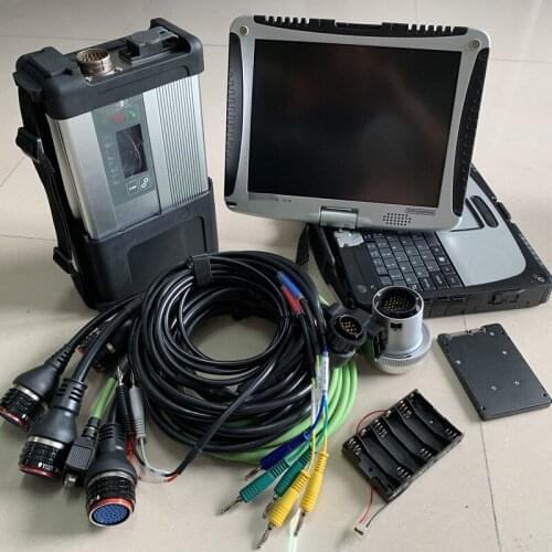Full set MB Star Auto Diagnosis tool MB SD Connect C5 with sd c5 ssd 2020.12v software win7 system in cf-19 laptop 4G toughbook