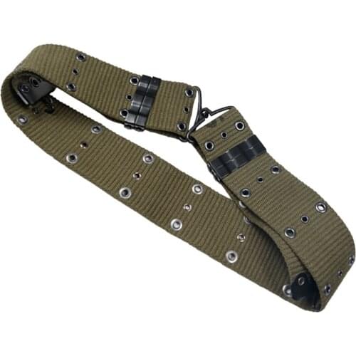 WWII WW2 US ARMY WEBBING EQUIPMENT CANVAS STRAP M1961 M1956 PISTOL BELT ARMY GREEN OUTDOOR