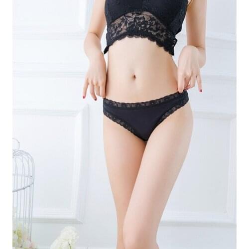 Sexy Panties Women String Lace Back Bow Panties Ladies G String T-back Thong Transparent Lingerie Multi-color