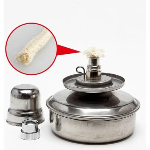 Stainless Steel Alcohol Lamp Explosion-proof Chemical Experimental Apparatus with Cotton Core Tea Ceremony Alcohol Lamp