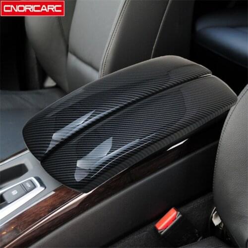 Car Styling Center Console Armrest Box Panel Decoration Cover Trim ABS For BMW E70 E71 X5 X6 2008-2014 Carbon Fiber Color