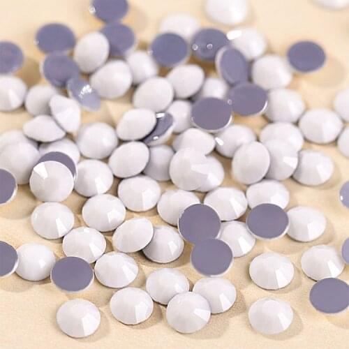Swarovsky SS6-SS20 Crystal Nail Rhinestones 3D White Porcelain Diamond Glass Strass Charm Gems Jewelry Nail Art Decorations