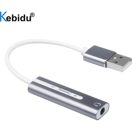 2 IN 1 External USB Sound Card 3.5mm Type C Audio Interface Microphone Headphone Adapter for PC Laptop USB Sound Card