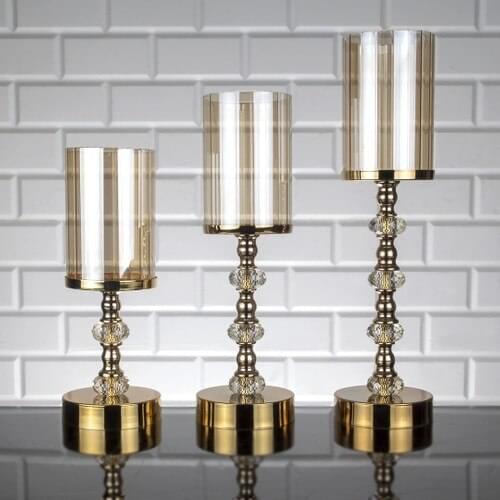 Zeyve Decorative Metal Candlesticks