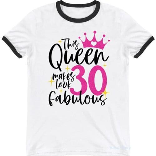 This Queen Makes Look Fabulous Graphic Print T-Shirt Women Pink Crown Star Tshirt Femme Harajuku Shirt White Short Sleeve Tops