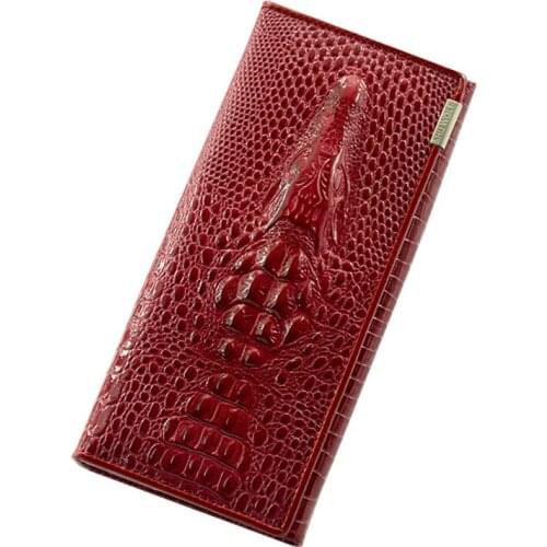 Women Wallets Fashion Lady Handbags Long Crocodile skin Money Bag Fallow Coin Purse Cards ID Holder Clutch Woman Wallet