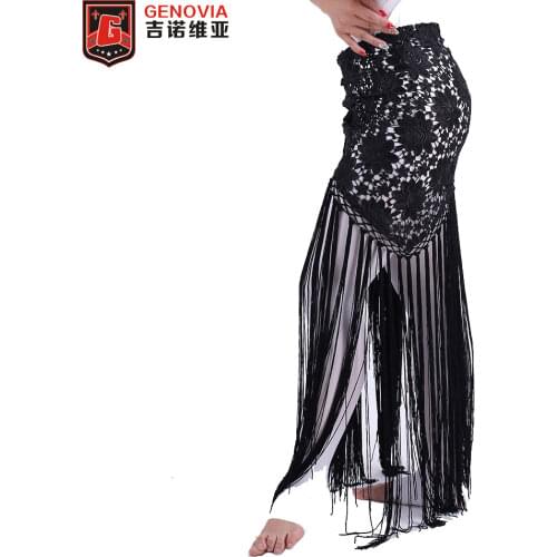 2019 Women Sexy Belly Dance Costume Tribal Tassel Hip Scarf Floral Ladies Bellydance Wrap Belt Skirt Fringes 6 Colors
